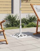 vidaXL Основа за чадър бяла 12 кг 49 см чугун