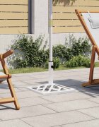 vidaXL Основа за чадър бяла 44x44x31 см чугун