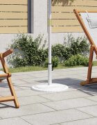 vidaXL Основа за чадър бяла 45x45x30 см чугун