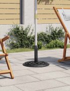 vidaXL Основа за чадър черна 44x44x31 см чугун