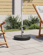 vidaXL Основа за чадър гранит 285 кг кръгла черна