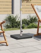vidaXL Основа за чадър гранит 285 кг квадратна черна