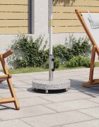 vidaXL Основа за чадър гранит 30 кг кръгла сива