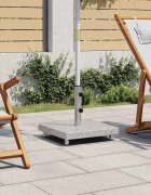 vidaXL Основа за чадър гранит 30 кг квадратна сива