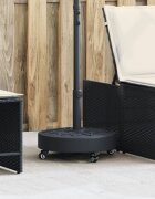 vidaXL Основа за чадър с колелца за пръти Ø38/48 мм 27 кг кръгла