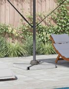 vidaXL Основа за чадър Сребрист 23 x 14 x 6 см