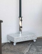 vidaXL Основа за чадър светлосива 45x25x83 см гранит