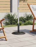 vidaXL Основа за чадър зелена 44x44x31 см чугун