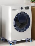 vidaXL Основа за пералня Сив 66 x 66 x 12 см Неръждаема стомана