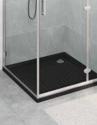 vidaXL Основен трей за душ с точки 90 x 90 x 4 cm ABS Черно
