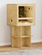 vidaXL Основна за терариум Кафяво 50 x 50 x 50 cm ОСБ