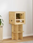 vidaXL Основна за терариум с рафт Кафяво 40 x 40 x 50 cm ОСБ