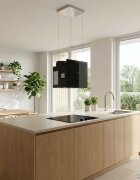 vidaXL Островен абсорбатор с тъч сензор LCD закалено стъкло