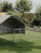 vidaXL Открита кучешка колиба с бягаща пътека 6x3x19 m