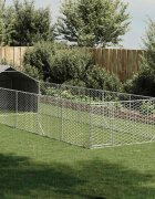 vidaXL Открита кучешка колиба с бягаща пътека 8x2x15 m