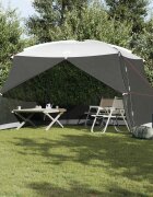 vidaXL Палатка с мрежа против комари с покрив Сив 380 x 380 x 225 см
