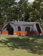 vidaXL Палатка за 16 души с покрив Сив и оранжев 680 x 510 x 210 см