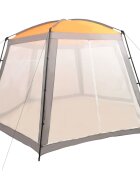 vidaXL Палатка за басейн текстил 500x433x250 см сива