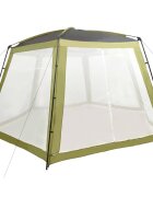 vidaXL Палатка за басейн текстил 590x520x250 см зелена