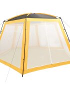 vidaXL Палатка за басейн текстил 590x520x250 см жълта