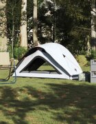 vidaXL Палатка за къмпинг за 1 лице Бяла затъмнена тъкан Водоустойчива