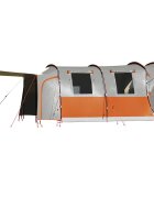 vidaXL Палатка за кола 4-местна сиво-оранжева водоустойчива