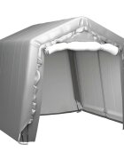 vidaXL Палатка за съхранение 240x240 см стомана сива