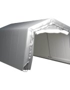 vidaXL Палатка за съхранение 300x600 см стомана сива