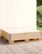 vidaXL Палетна страница 100x100 см борова дървесина масив