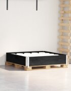 vidaXL Палетна страница черно 100x100 см борова дървесина масив