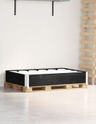 vidaXL Палетна страница черно 120x80 см борова дървесина масив