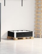 vidaXL Палетна страница черно 80x60 см борова дървесина масив
