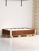 vidaXL Палетна страница кафяв 120x80 см борова дървесина масив