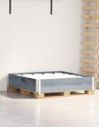 vidaXL Палетна страница сив 100x100 см борова дървесина масив