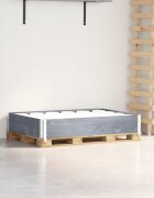 vidaXL Палетна страница сив 120x80 см борова дървесина масив