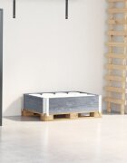 vidaXL Палетна страница сив 80x60 см борова дървесина масив