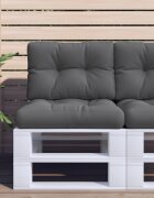 vidaXL Палетна възглавница антрацит 50x40x12 см текстил