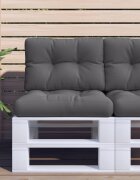 vidaXL Палетна възглавница антрацит 60x40x12 см текстил