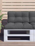 vidaXL Палетна възглавница антрацит 80x40x12 см текстил