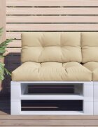 vidaXL Палетна възглавница бежова 70x40x12 см текстил