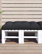 vidaXL Палетна възглавница черна 120x80x12 см текстил