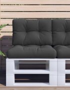 vidaXL Палетна възглавница черна 50x40x12 см текстил