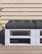 vidaXL Палетна възглавница черна 50x50x12 см текстил