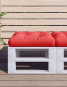 vidaXL Палетна възглавница червена 60x60x12 см текстил