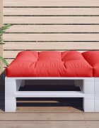 vidaXL Палетна възглавница червена 70x70x12 см текстил