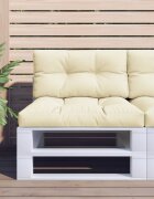 vidaXL Палетна възглавница кремава 70x40x12 см текстил