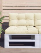 vidaXL Палетна възглавница кремава 80x40x12 см текстил