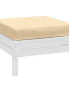 vidaXL Палетна възглавница меланж бежови 60x60x95 см плат