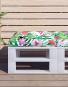 vidaXL Палетна възглавница многоцветна 60x60x12 см текстил