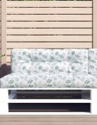 vidaXL Палетна възглавница на листа 120x40x12 см текстил